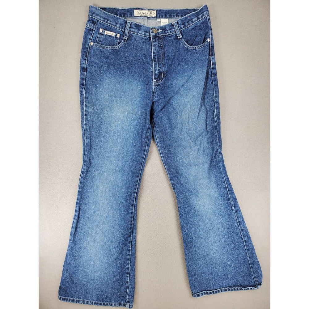 Zana-Di Jeans Women 11 Blue Butterfly Embroidered Flare Leg Y2K Vintage Denim